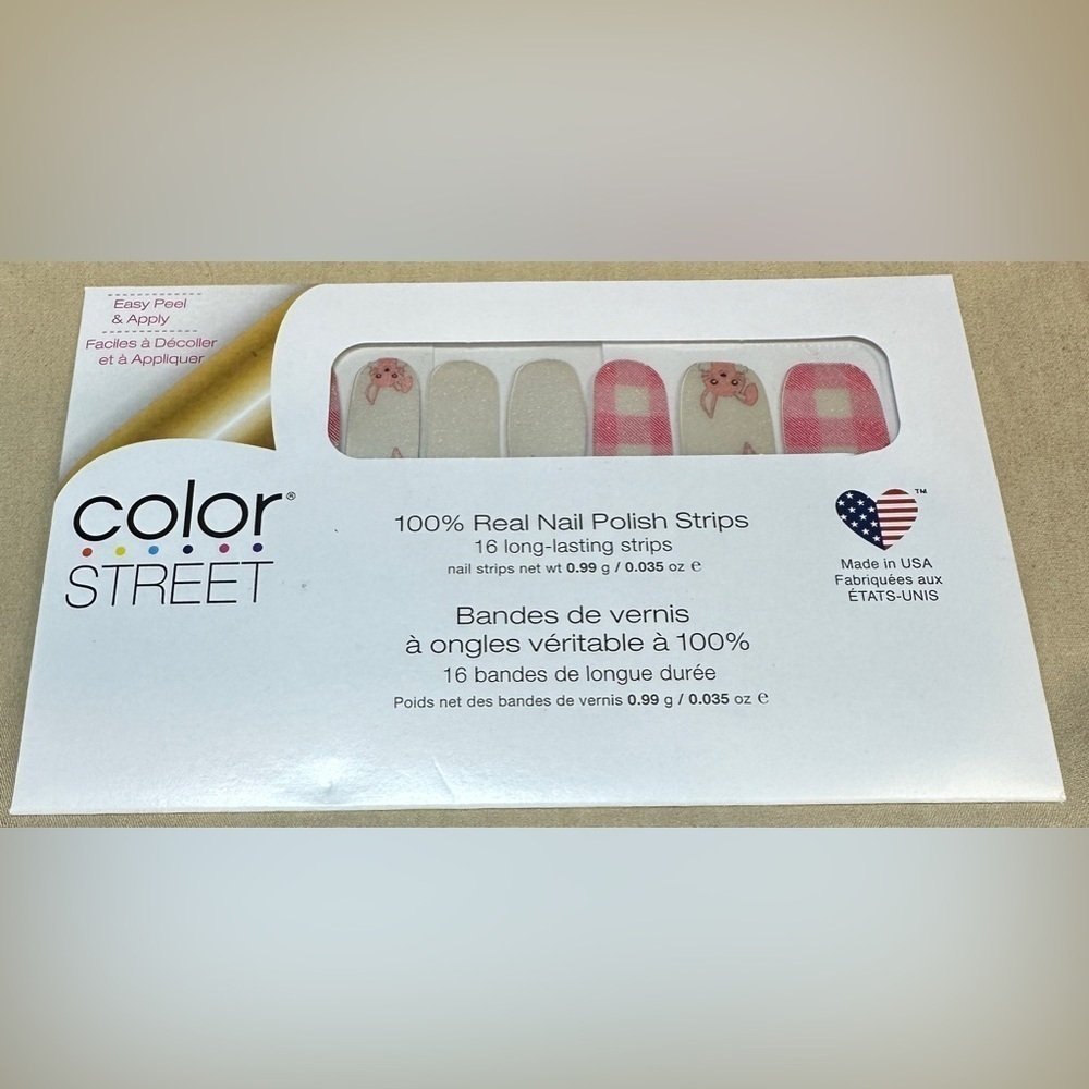 Color Street 100% Real Nail Polish Strips 16 Long Lasting Strips - Funny Bunny